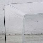 Mesa de centro em cristal acrílico transparente dobrado à mão - Crosto Viadurini