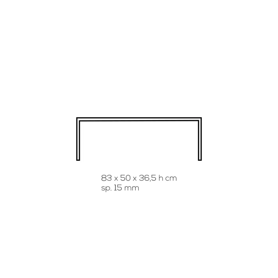 Mesa de centro em cristal acrílico transparente dobrado à mão - Crosto Viadurini
