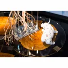 Mesa de Centro em Madeira e Aço com Pernas Metálicas Made in Italy - Damasco Viadurini