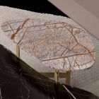 Mesa de sala em marquinia preta ou mármore marrom floresta fabricado na Itália - Manolo Viadurini