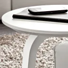 Mesa de centro em MDF lacado com estrutura em madeira maciça Made in Italy - Tobiko Viadurini