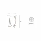 Mesa de Centro em Metal Pintado com Tampo Hpl Made in Italy - Numbo Viadurini