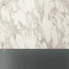 Mesa de centro lateral para sofá em vidro fumê e tampo redondo de cerâmica - Aleatório Viadurini