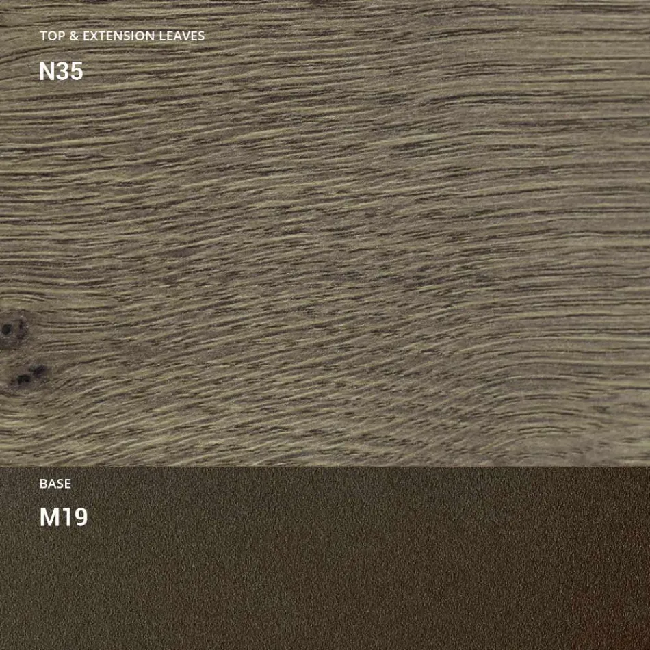 Mesa de centro transformável em metal e madeira Made in Italy - Veneris Viadurini