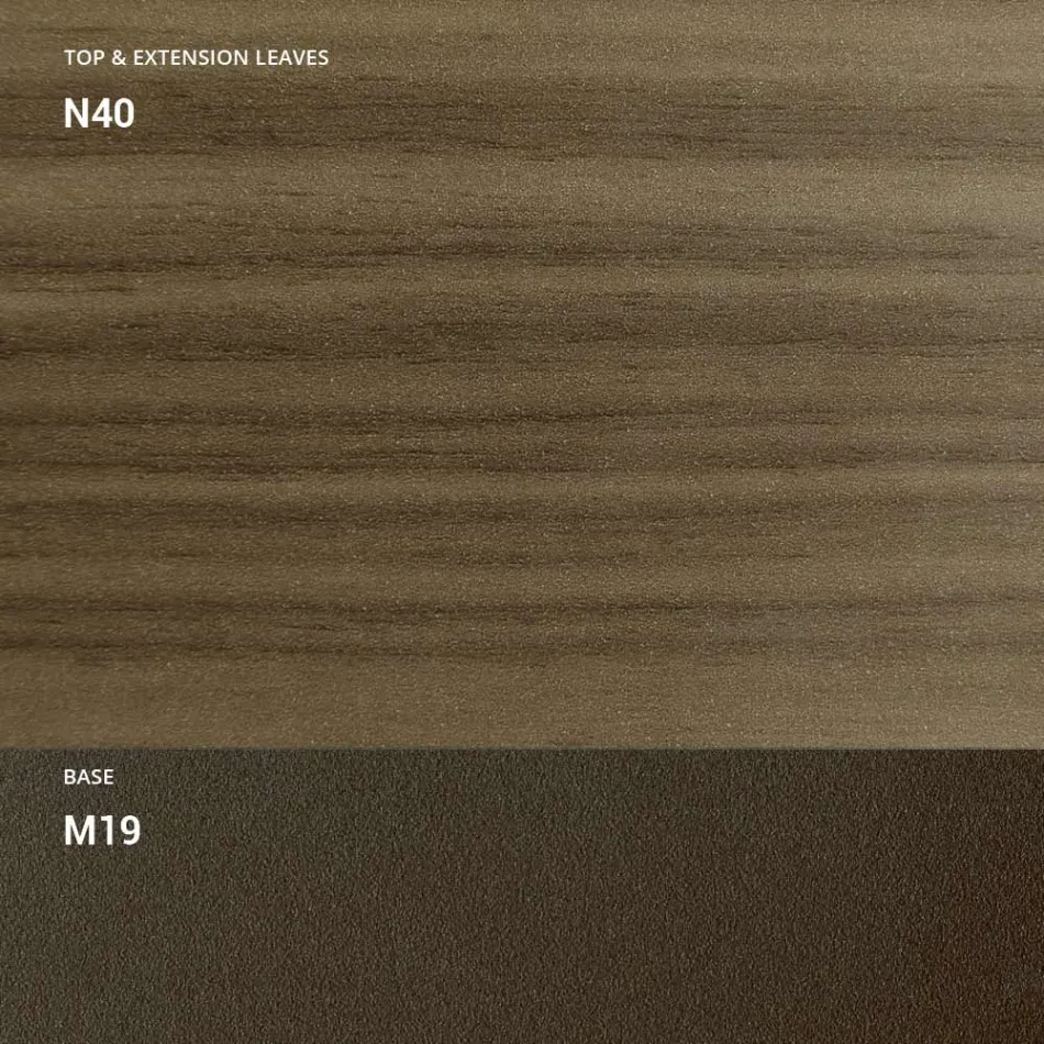 Mesa de centro transformável em metal e madeira Made in Italy - Veneris Viadurini