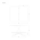 Mesa de centro transformável em metal e madeira Made in Italy - Veneris Viadurini