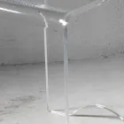 Mesa de centro Banqueta Cristal Acrílico Transparente Minimal Italiano - Plarco Viadurini