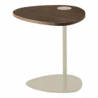 Mesa de centro da sala de estar em metal e tampo em madeira, design luxuoso - Yassine Viadurini