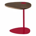 Mesa de centro da sala de estar em metal e tampo em madeira, design luxuoso - Yassine Viadurini