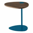 Mesa de centro da sala de estar em metal e tampo em madeira, design luxuoso - Yassine Viadurini