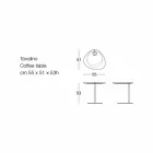 Mesa de centro da sala de estar em metal e tampo em madeira, design luxuoso - Yassine Viadurini