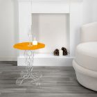 Laranja rodada mesa lateral 50 cm Janis, design moderno, feito na Itália Viadurini