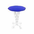Redonda mesa de café azul diâmetro 50 cm design moderno Janis, made in Italy Viadurini