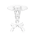 Mesa de centro redonda em Plexiglass Transparente 2 Dimensões - Fósforo Viadurini