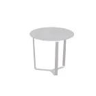 Mesa de centro redonda para exterior em alumínio revestido a pó epóxi - Mitch Viadurini