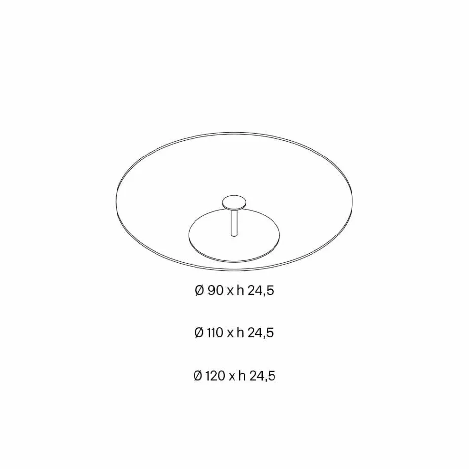 Mesa de centro redonda em vidro extra claro - Giovannino Viadurini