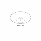 Mesa de centro redonda em vidro extra claro - Giovannino Viadurini