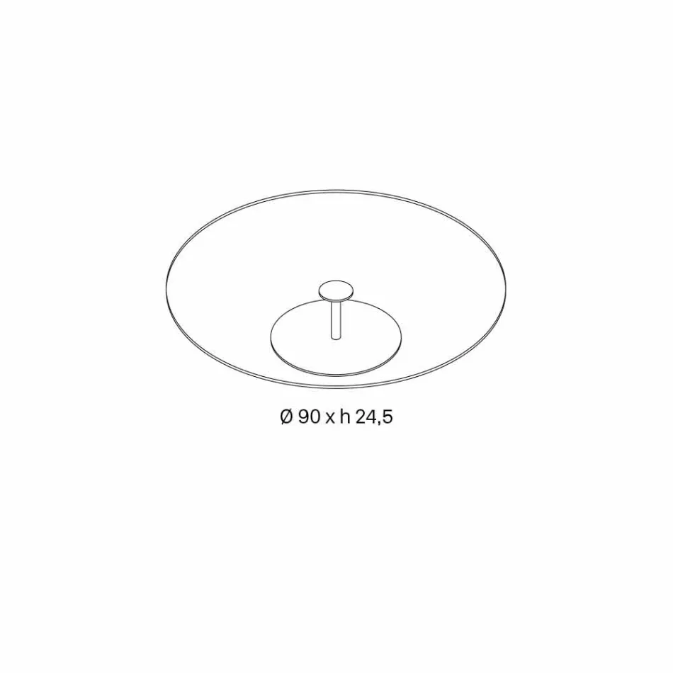 Mesa de centro redonda em vidro extra claro - Giovannino Viadurini