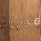 Mesa de centro redonda em madeira reciclada e aço branco ou cinza - Genoveffa Viadurini