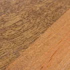 Mesa de centro redonda em madeira reciclada e aço branco ou cinza - Genoveffa Viadurini