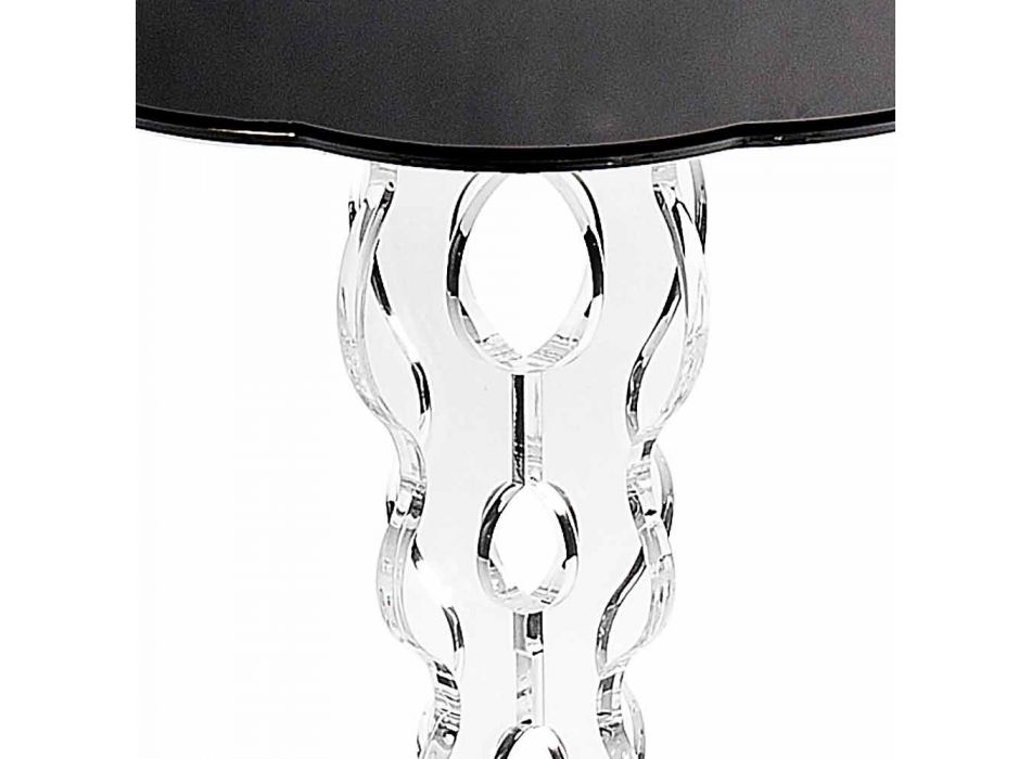 Mesa de centro redonda preta 36 cm design moderno Janis, made in Italy Viadurini