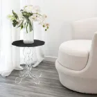 Mesa de centro preta redonda de diâmetro 36 cm design moderno Janis, fabricada na Itália Viadurini