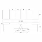 Mesa de Centro Transformable Design em Madeira e Black Metal Made in Italy - Niverio Viadurini
