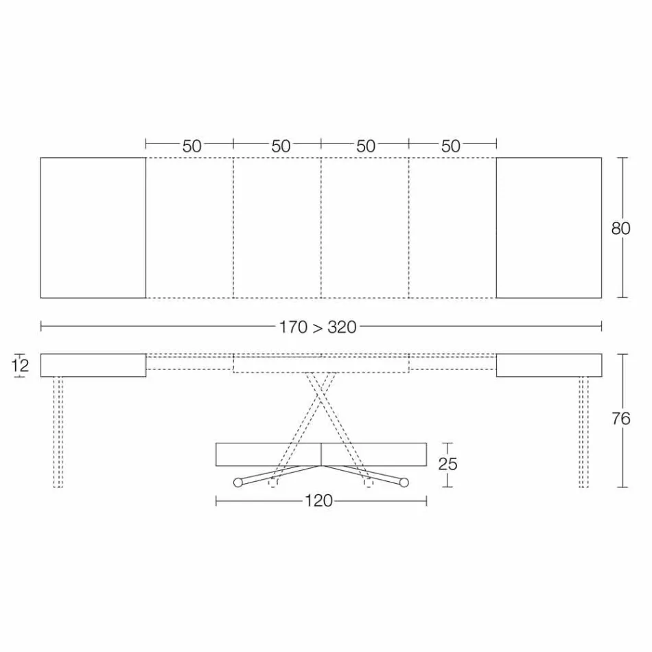 Mesa de Centro Transformable Design em Madeira e Black Metal Made in Italy - Niverio Viadurini