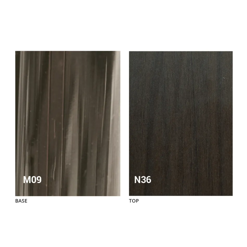 Mesa de centro transformadora em madeira e metal preto Made in Italy - Niverio Viadurini