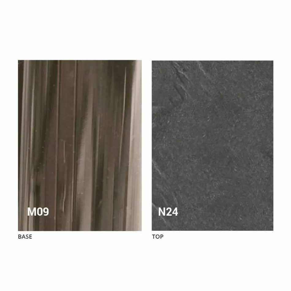 Mesa de Centro Transformable Design em Madeira e Black Metal Made in Italy - Niverio Viadurini