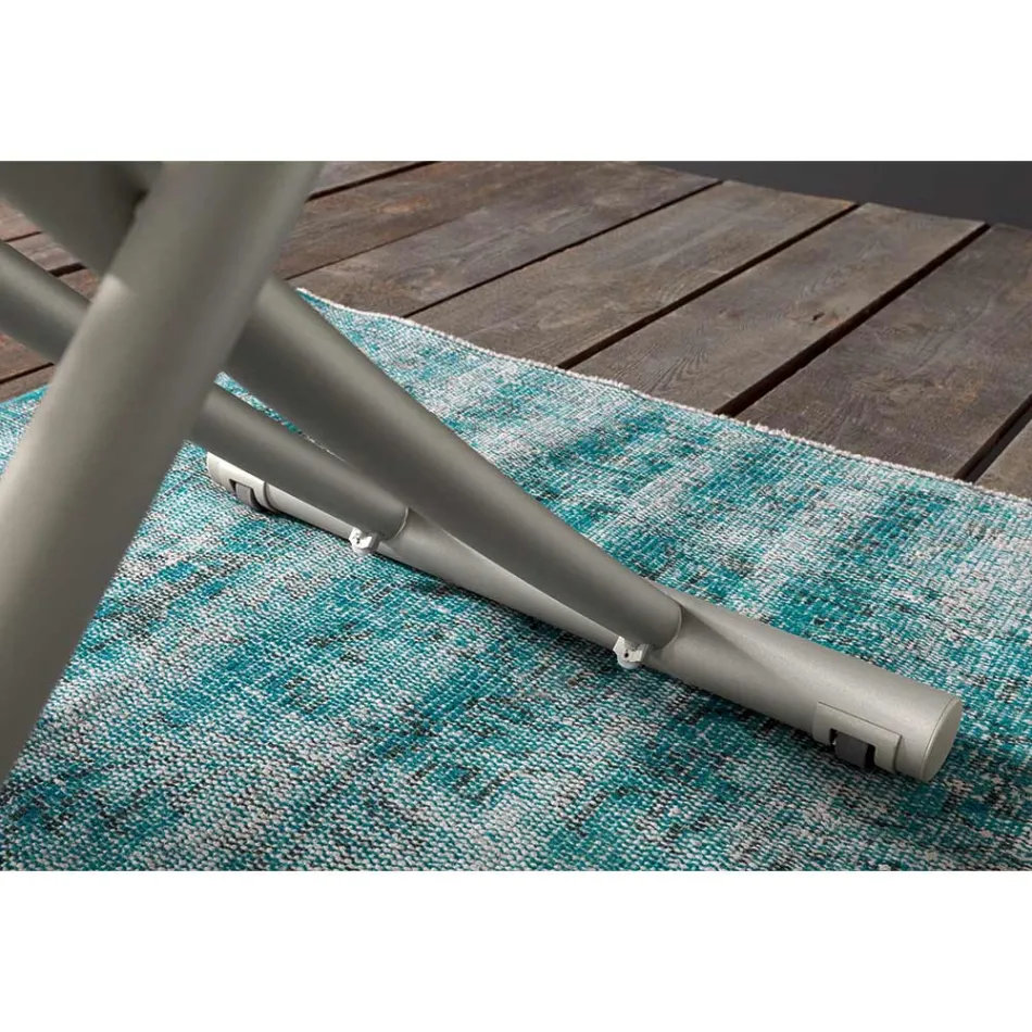 Mesa de centro transformável em metal e design cerâmico Made in Italy - Saturn Viadurini