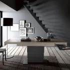 Mesa de centro transformável em mesa de jantar de madeira fabricada na Itália - Polar Viadurini