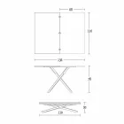 Mesa de centro conversível em mesa de jantar Tampo de madeira e base de metal - pêssego Viadurini