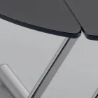 Mesa de Centro Transformável em Metal Redondo e Mesa de Jantar em Vidro - Giordana Viadurini