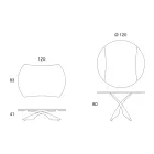 Mesinha Transformável em Metal e Vidro Mesinha da Sala - Giordano Viadurini