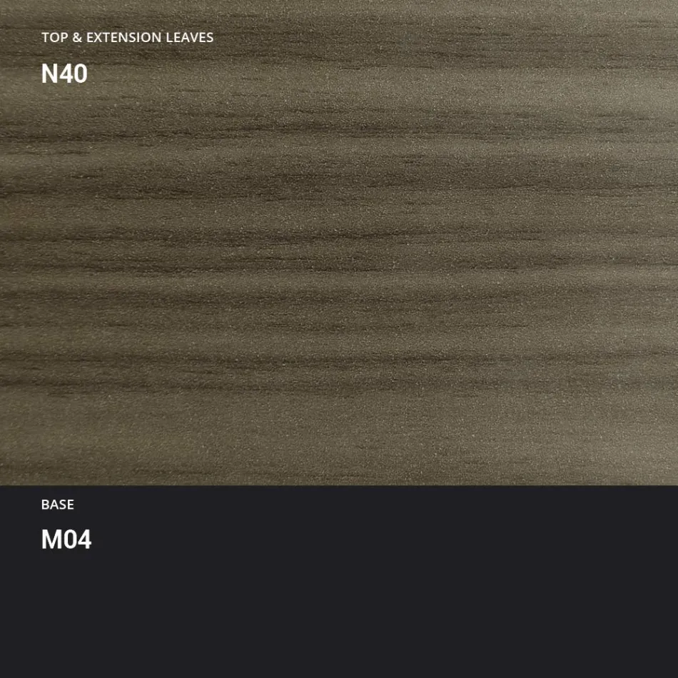 Mesa de centro transformável em metal e mesa de madeira Made in Italy - Polaris Viadurini