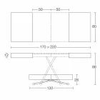 Mesa de centro transformável moderna com tampo de efeito Malta Made in Italy - Patroclus Viadurini