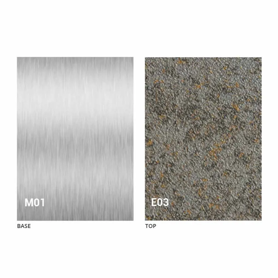 Mesa de centro transformavel moderna com tampo de efeito de argamassa Made in Italy - Salomon Viadurini