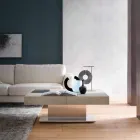 Mesa de centro transformavel moderna com tampo de efeito de argamassa Made in Italy - Salomon Viadurini