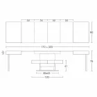 Mesa de centro transformavel moderna com tampo de efeito de argamassa Made in Italy - Salomon Viadurini