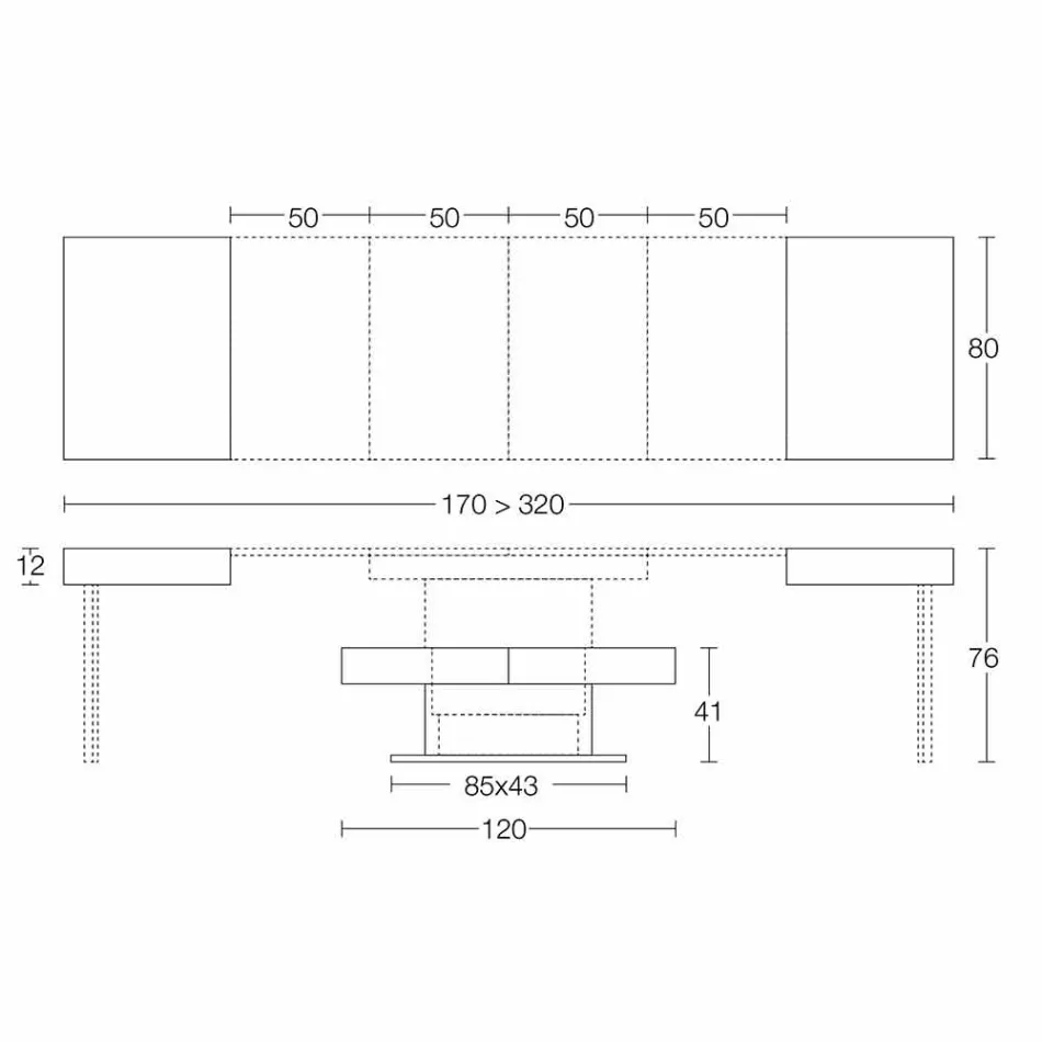 Mesa de centro transformavel moderna com tampo de efeito de argamassa Made in Italy - Salomon Viadurini