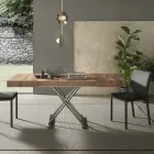 Mesa de centro transformavel moderna em madeira e metal, fabricada na italia - Spirit Viadurini