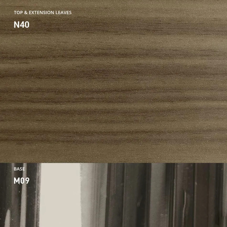 Mesa de centro moderna transformável em metal e madeira fabricada na Itália - universo Viadurini