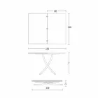 Mesa de centro transformavel moderna em metal grafite e tampo em madeira - Sistocle Viadurini