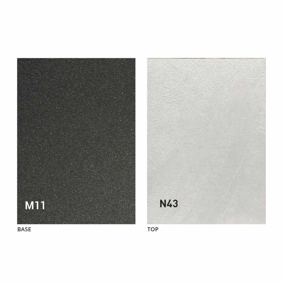 Mesa de centro transformavel moderna em metal grafite e tampo em madeira - Sistocle Viadurini