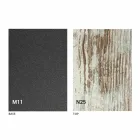 Mesa de centro transformavel moderna em metal grafite e tampo em madeira - Sistocle Viadurini