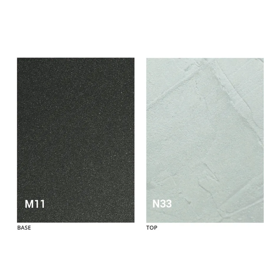 Mesa de centro transformavel moderna em metal grafite e tampo em madeira - Sistocle Viadurini