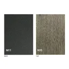 Mesa de centro transformavel moderna em metal grafite e tampo em madeira - Sistocle Viadurini