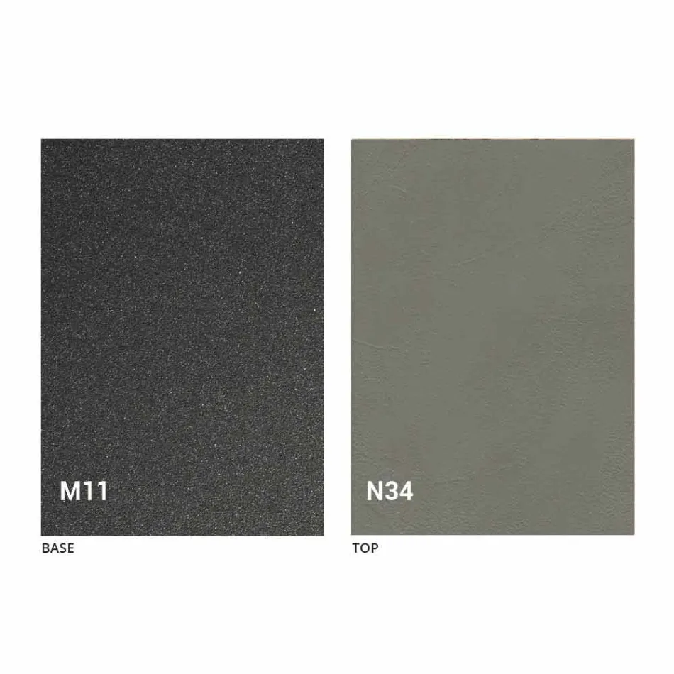 Mesa de centro transformavel moderna em metal grafite e tampo em madeira - Sistocle Viadurini