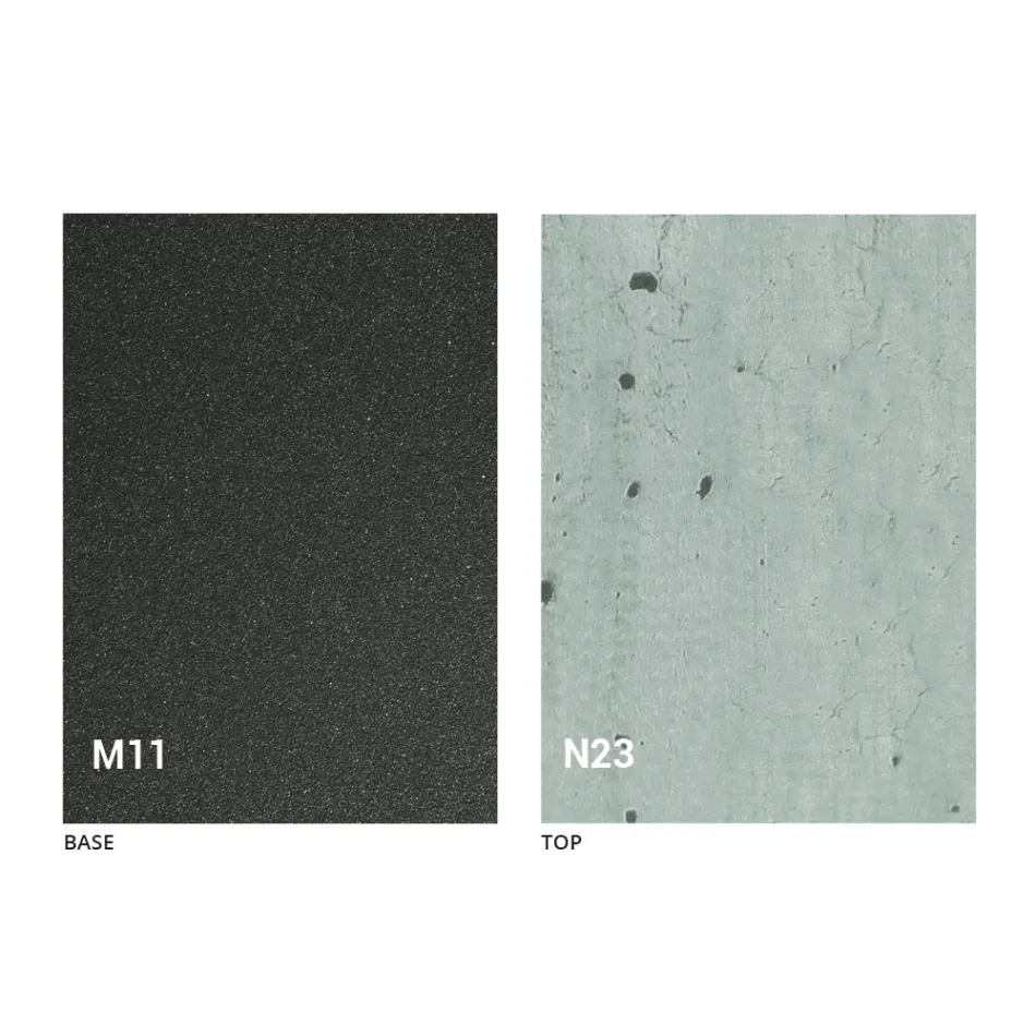 Mesa de centro transformavel moderna em metal grafite e tampo em madeira - Sistocle Viadurini